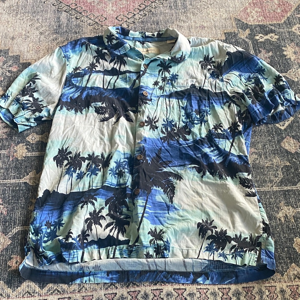Tommy Bahama Tropical Palm Print Shirt men’s medium